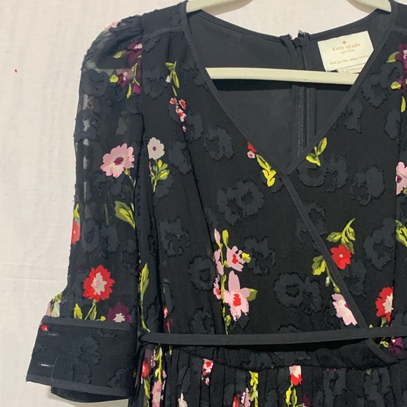Kate Spade Black Floral Mini Dress - Picture 2 of 6